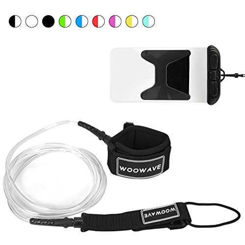 WOOWAVE Surfboard Leash Premium Surf Leash SUP Leg Rope Straight 6/7/8/9 feet