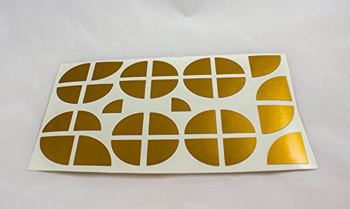 lowgo-shop Lot de 30 autocollants pour tous les emblèmes de voiture ou de moto - Coloris doré Cover