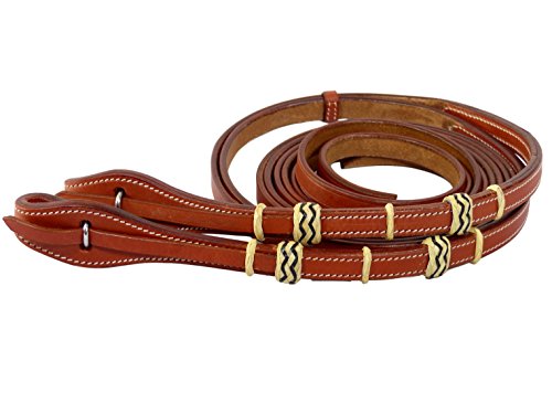 Rênes Western Latigo EETack - Longueur 2,20 M - Couleur Brun Latigo - Cuir Solide