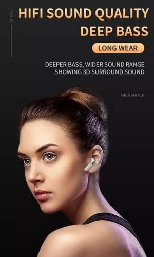 AUSPRO Wireless Earbuds, Wireless Earphones Headphones Noise Cancellation in-Ear with Built in Mic Bluetooth 5.0 Waterproof, HIFI Stereo Sound, 22H, Ear buds for iphone/Android/IOS Black