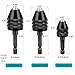 Resze Keyless Drill Chuck Adapter - 3Pcs Drill Chucks for Impact Driver, 1/4' Hex Shank Chuck Conversion Adapters