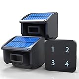 Solar Driveway Alarm System-1/4 Mile Long Transmission Range-Solar Powered No Need Replace...