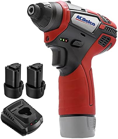 ACDelco ARI12105P G12 Series 12V Cordless Li-ion ¼” 82 ft-lbs. Impact Driver Tool Kit with 2 Batteries