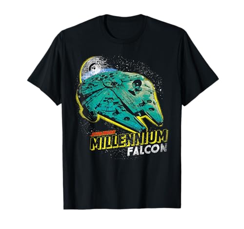 T-shirt Star Wars Millennium Falcon phosphorescent pour homme fan de science-fiction