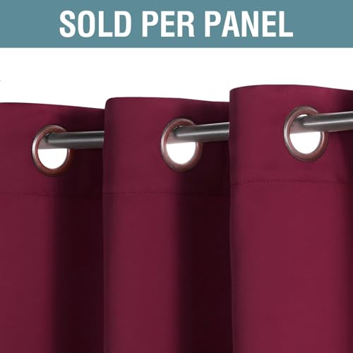 Image of H.VERSAILTEX Light Blocking Blackout Curtains Window Treatment Thermal Insulated Grommet Energy Saving Curtains /Drapes for Bedroom /Living Room (52 x 90 Inch, Burgundy Red)