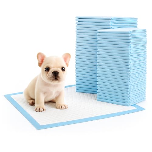 Small Size Puppy Pads (100 Pack 45x33cm) Disposable Dog Training Pads Highly Absorbent Quick-Dry Surface for Puppies Kitten Hamster Small Pets