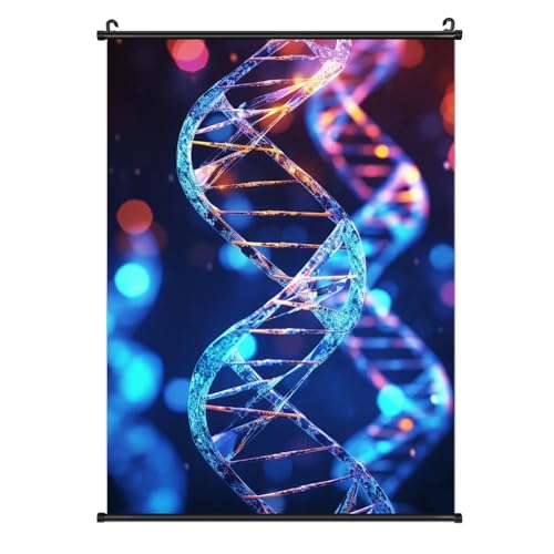 Poster ADN hélix imprimé sur toile décoration murale pour bureau et chambre