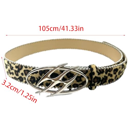 Popular Animal Pattern Belt For Pants Jeans Metal Buckle PU Leather Belt Women Men Unisex Waistband For Various Outfit4