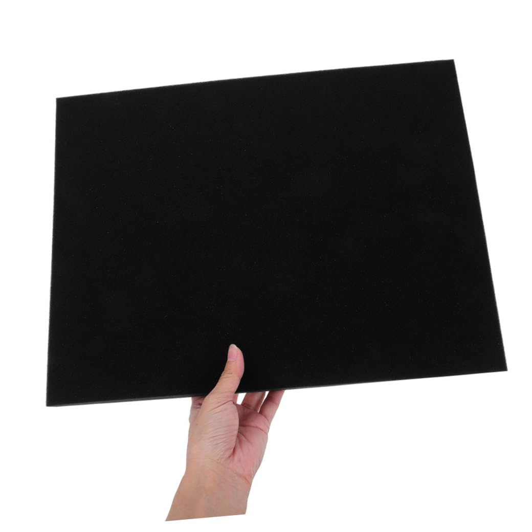 SEWACC Plaques D'emballage en Mousse de Polyuréthane Noir 4pcs, Rembourrage en Mousse D'emballage Facile à Découper Finition Précise pour Protection Colis