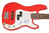 Glen Matlock Signed Autograph Full Size Red Electric Bass Guitar A with James Spence Authentication JSA COA - Sex Pistols - Never Mind the Bollocks, Here's the Sex Pistols