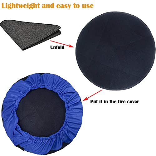 Image of 4 Pcs Tire Wheel Felts Covers Skyour 21.4in Lightweight Dustproof Scratch Tote Felts Cover (4pcs Tire Felts, 21.4in)