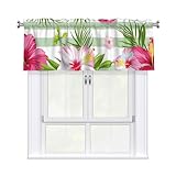 Photo Gallery kaifanee 1 tenda corta mantovana a pannello, 137 x 45 cm, fiori tropicali, ibisco, orchidea, pianta floreale, striscia per finestre, mantovana per cucina, bagno, lavanderia Photo Gallery kaifanee 1 tenda corta mantovana a pannello, 137 x 45 cm, fiori tropicali, ibisco, orchidea, pianta floreale, striscia per finestre, mantovana per cucina, bagno, lavanderia