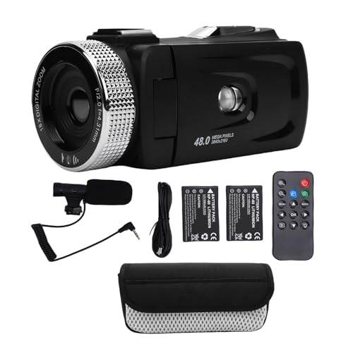 Caméscope numérique pour vlog et conférence 4K avec écran rotatif multi-angle