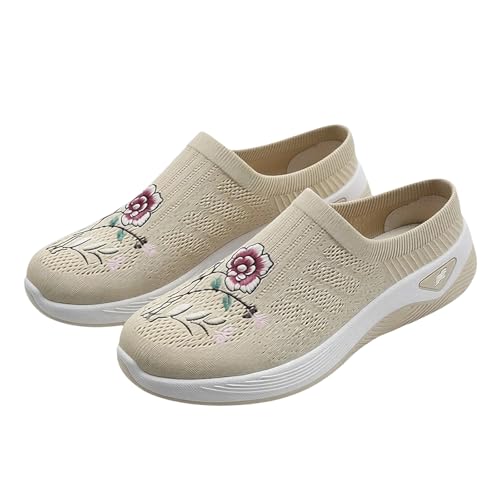 Mules baskets casual pour vos promenades de printemps en maille légère