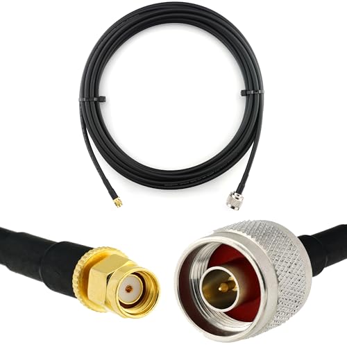 Câble RP-SMA Mâle vers N Mâle 12m HF240 étanche pour routeur WiFi