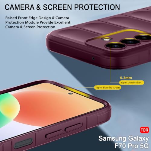 Image of TheGiftKart Liquid Silicon Back Cover Case for Samsung Galaxy F70 Pro 5G | Shockproof Military Grade Protection | Micro-Fibre Cloth On Inner Side | Built-in Anti-Slip Grip Cover Case (TPU, Maroon)