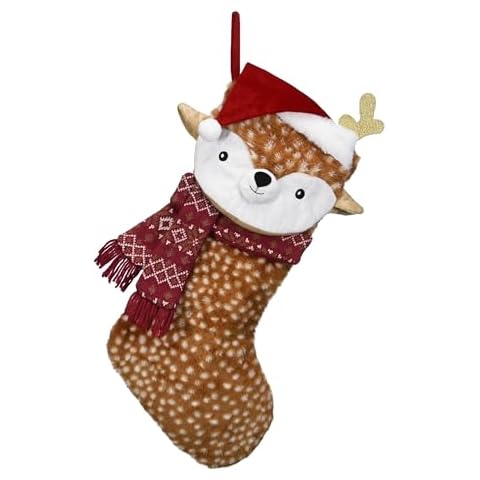 Valery Madelyn Brown Reindeer Christmas Stockings Cover