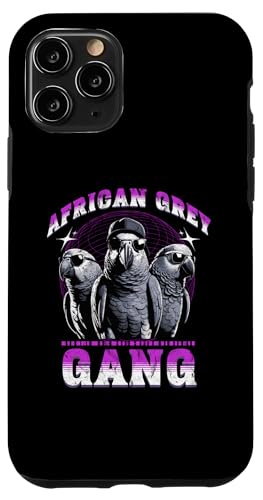 E ʔfUC CRD  ybgDƌ African Grey Parrot Funny X}zP[X iPhone 11 Pro p