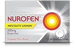 Nurofen Ibuprofen Meltlets, Lemon 200mg, 12 Tablets - Fast Pain, Migraine, Headache Relief, Cold & Flu Medicine for Adults, Self-Dissolving Over-The-Counter Tablets
