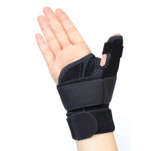 SNZ Tutore Regolabile per Pollice e Polso con Design 4D - Ortesi per Sollievo da Artrite, Tendinite, Tunnel Carpale e Distorsioni - Materiale Morbido Traspirante - Adatto Mano Sinistra/Destra