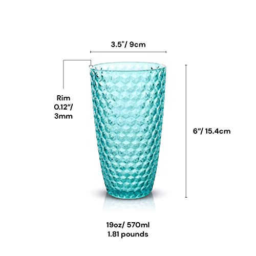 Vasos de plástico Tritan inastillable para evitar accidentes domésticos juego de 4 azul 8