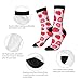 JKJOJIA Pink Strawberry Fruit Novelty Socks For Men Women, Funny Crazy Crew Socks Casual Dress Socks Gifts