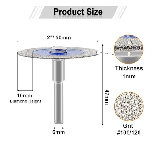 Kit de brocas diamante para porcelana y mármol 11 piezas miniatura 6