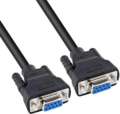 DTECH 10 Feet DB9 to DB9 RS232 Serial Cable Female to Female