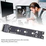Plyisty 12 16-pinowa Karta Adaptera SSD na M.2 KEY M 12+16-pinowy Konwerter SSD na .2 KEY +-pinowy Adapter NVMe Zamienny do Laptopa z Systemem OS X 2013-2017