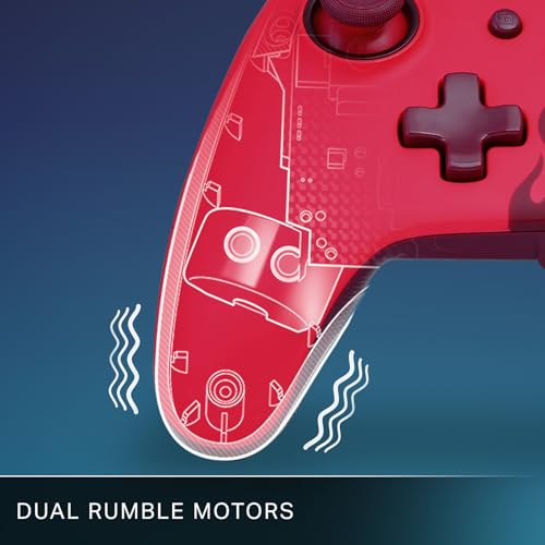 Image of PowerA Advantage Wired Controller for Xbox Series X|S - Red Flame, gamepad, hall effect thumbsticks, gaming controller, USB-C, Works with Xbox One, Officially Licensed