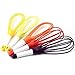 Limeow Varillas Batir con Mango de Silicona Mezclar Batidora Silicona Batidora Varilla Tool Cocina Batidor Mini Tool Plástico Manual Batidor 5 Piezas Puede batir los Huevos Mezclar la Masa de Crema