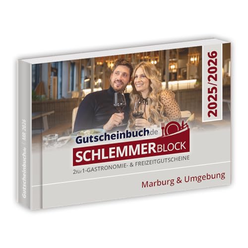 Gutscheinbuch.de Schlemmerblock Marburg & Umgebung Schlemmerblock 2025/2026 MN inkl. Guthabencode für Mobile-Gutscheine.de