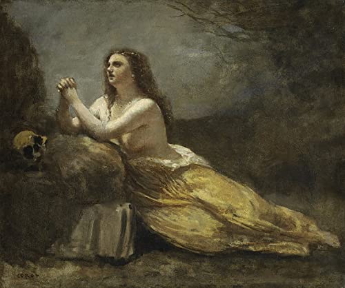 Impression d'art mural Corot Madeleine en prière | Poster décoration chambre 60x90cm