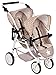 Produktbild Bayer Chic 2000 Zwillingspuppenwagen Tandem-Buggy Vario Sternchen (Beige-Braun)