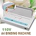 Thermal Binding Machine 480 Sheets Capacity Thermal Book Binder Electric Hot Melt Bookbinding Machine, A4 Maximum Binding Length, Adjustable Time & Manual Rail Clamp for Thermaling Book Binder