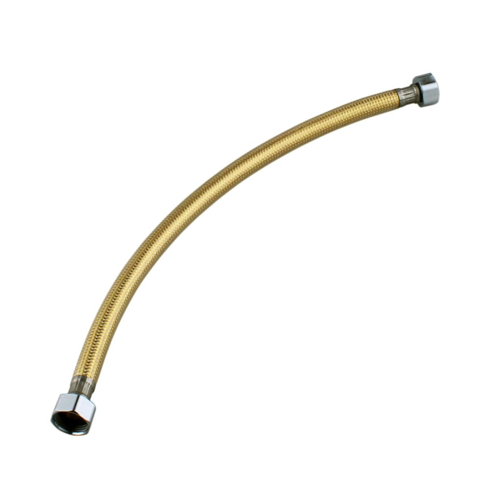 Golden Faucet Plumbing Hose 400/500/600MM Angle Valve Connector Stainless Steel Gold Toilet Flexible Tube for Bathroom,Gold Hose*400mm,1 PC