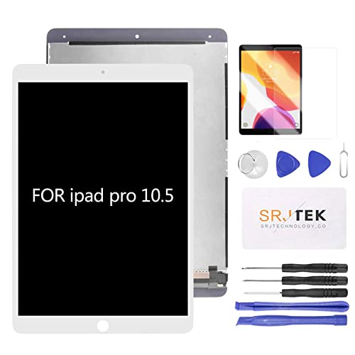 SRJTEK For Apple iPad Pro 10.5" A1701 A1709 �����C���plcd�ƃ^�b�`�X�N���[�� �A�Z���u���A�t���ƃt�����g�p�l���A�O���Ɠ����X�N���[���A�^�u���b�g�f�B�X�v���C�������i�A (�������Ahome�{�^���Ȃ�)+�H��Z�b�g
