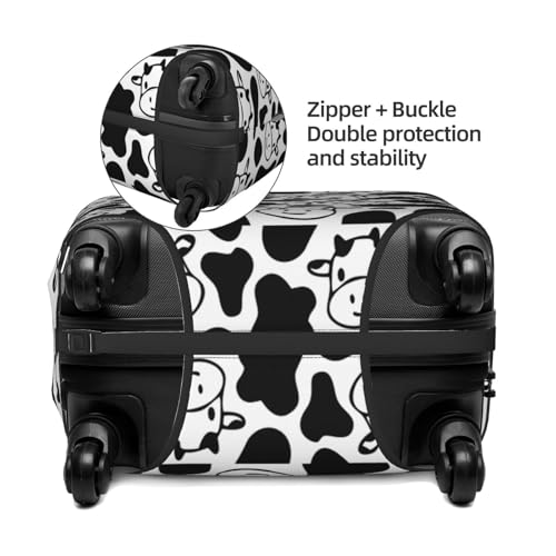 Cow Print Luggage Cover Washable Elasticated Luggage Covers for Suitcase TSA Approved Stylish Scratch Resistant Luggage Case Protector3