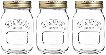 Ravenhead 0.5 Litre Kilner Preserve Jar, Sleeve of 3