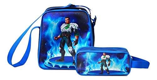 Mochila Fortnite Cryptic Rodinhas Lancheira Estojo Kit