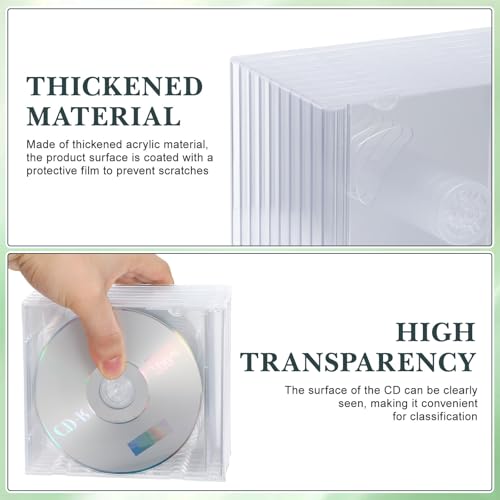 Cajas transparentes para CD y DVD resistentes que protegen 2 discos 4