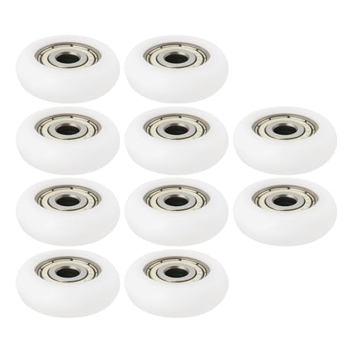Create idea 10pcs Poulies en Nylon Et Acier Au Carbone Roulement à Billes Rouleau de Guidage pour Quincaillerie de Meubles Portes Coulissantes Portes Coulissantes en...