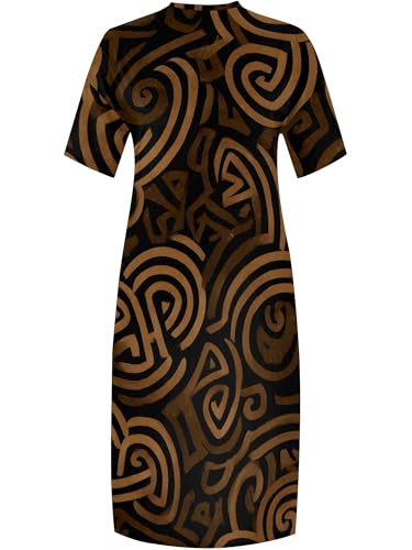 Image of SUZONANA Plus Size Dresses for Curvy Women African Print American Dress Summer Outfits Casual Loose with Pocket