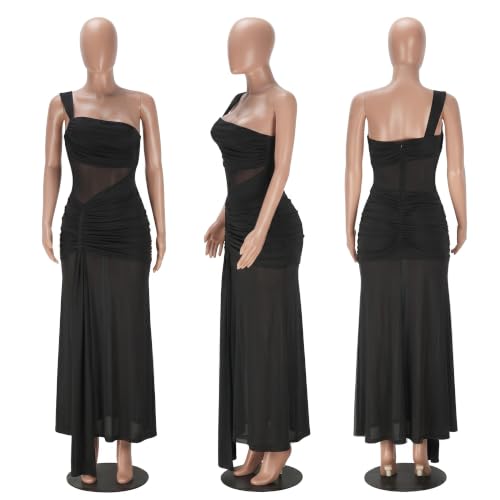 Image of PORRCEY Women's Sexy Elegant Rhinestone Bodycon Dress Hot Drilling Clubwear