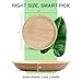 GREEN EARTHLY Bulk 7" Palm Leaf Disposable Plates (50-Count) - 100% Natural & Compostable Eco-friendly Plates for Desserts, Appetizers and Catering 4