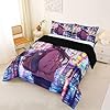 Erosebridal Cool Anime Girl Twin Down Comforter Japanese Style Kids Comforter Set 3D Cartoon Girly Anime Bedding Set Sci Fi Style Gaming Bed Set Room Decor 2 Pcs - Image 3