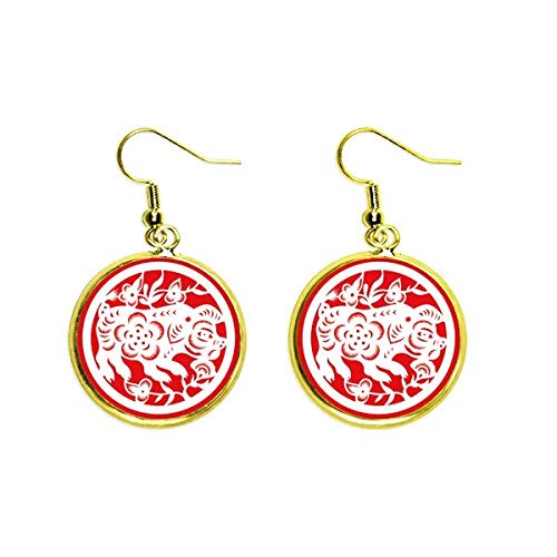 Boucle d'oreille cochon goutte : un bijou léger pour oreilles sensibles