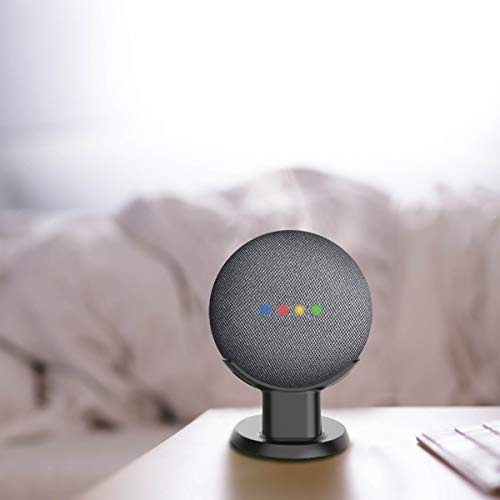 Gelink Google Home Mini Pedestal, Desk Stand for Nest Mini (2nd gen), Improves Sound Reception and Appearance - Portable Desktop Table Stand Holder for Your Smart Home Voice Assistants (Black) - Image 4