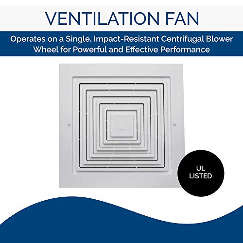 Broan-Nutone L300 High Capacity Ventilator Fan, Commercial Exhaust Fan, 2.9 Sones, 120V, 308 Cfm, White #TOP2