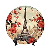 Cadeau exquis : nos assiettes décoratives en céramique avec support décorent parfaitement votre maison peuvent correspondre et créer différents styles, elles sont parfaites comme cadeau d'anniversaire, de mariage, d'Halloween ou de Noël pour vos amis et votre famille